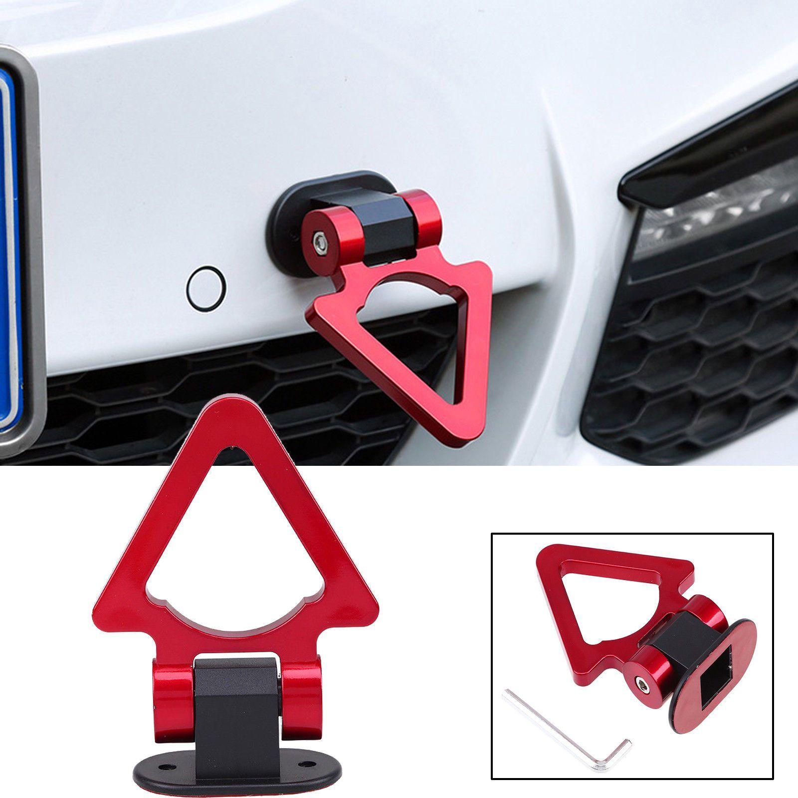 Red Triangle Automotive Logo - Red Triangle Shape Track Racing Tow Hook Stick Decoration Universal ...