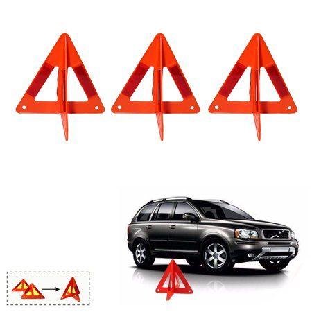 Red Triangle Automotive Logo - 3 Emergency Warning Triangle Auto Car Breakdown Red Reflective ...