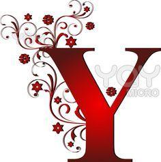 Fancy Red Letters Logo - Best ABC Red Letters + One image. Illuminated manuscript