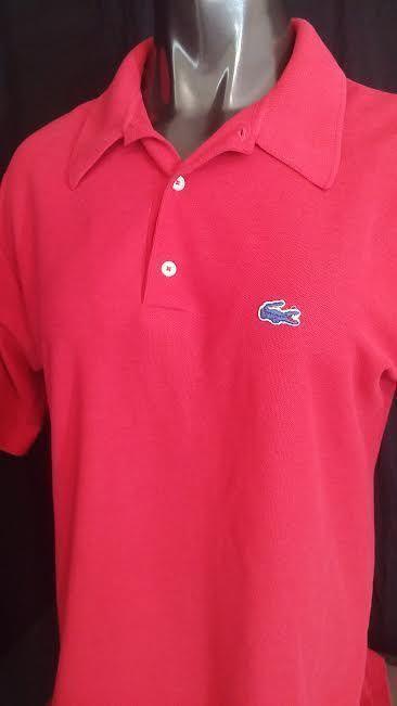 Izod Shirt Logo - Izod Lacoste vintage 70s mens short sleeve polo shirt red blue ...