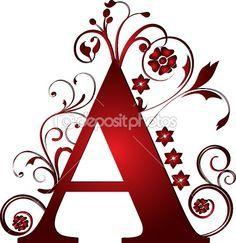 Fancy Red Letters Logo - Best Give Me An A. image. Letters, Artist, Calligraphy