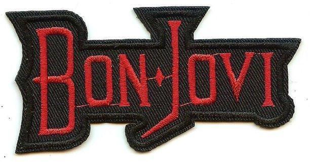 Fancy Red Letters Logo - Bon Jovi Iron-On Patch Red Letters Logo – Rock Band Patches
