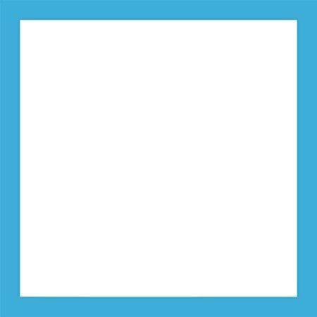 L Blue Square Logo - Square Outline Removable Wall Sticker, Light Blue, L: Amazon.co.uk ...