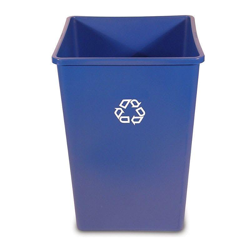 L Blue Square Logo - Rubbermaid Square Container 132.5 L - Blue - Office Bins