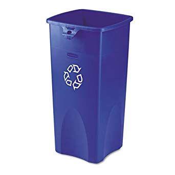 L Blue Square Logo - Rubbermaid FG356973BLUE Square Container - Recycling 87 L, Blue ...