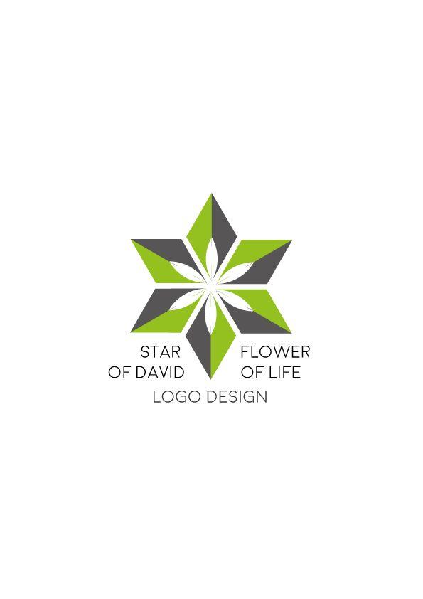 Star of David Logo - Star of David – flower of life – logo design – AYA Templates
