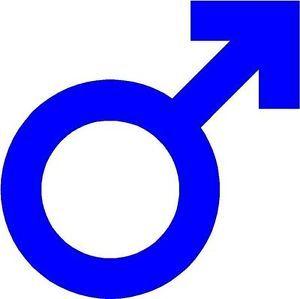 Male Logo - Male Symbol Logo Sticker Decal Graphic Vinyl Label Blue