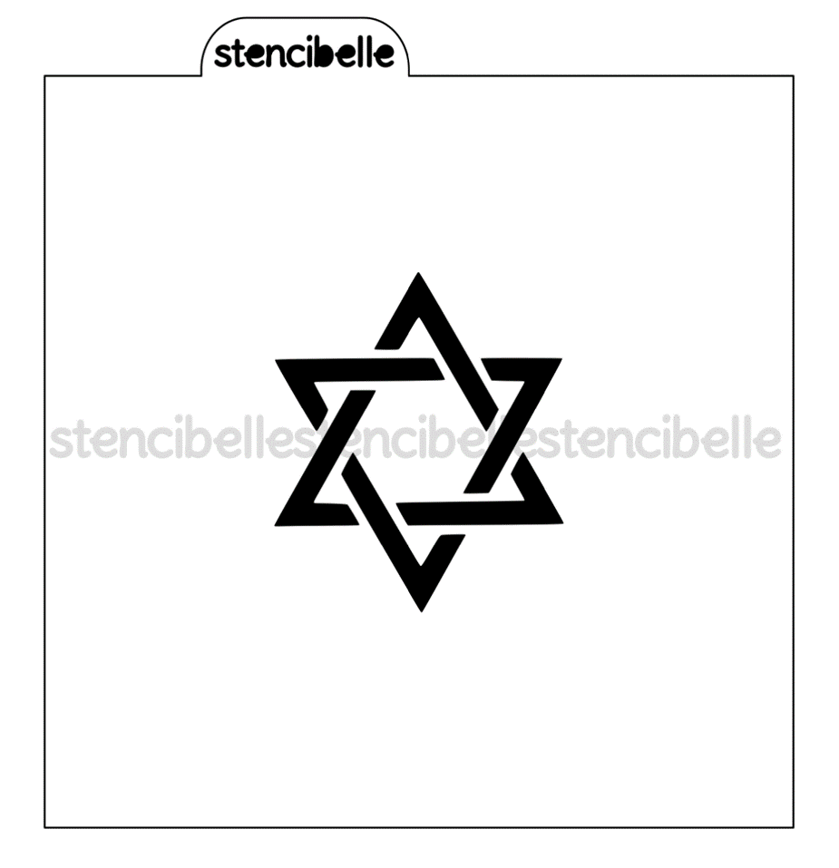 Star of David Logo - Star of David Stencil sizes available