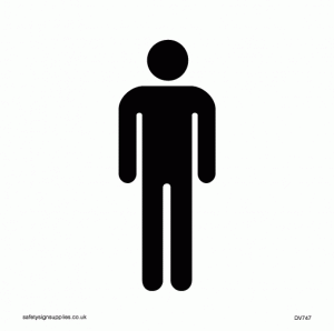 Male Logo - male toilet symbol only door sign from Safety Sign Supplies