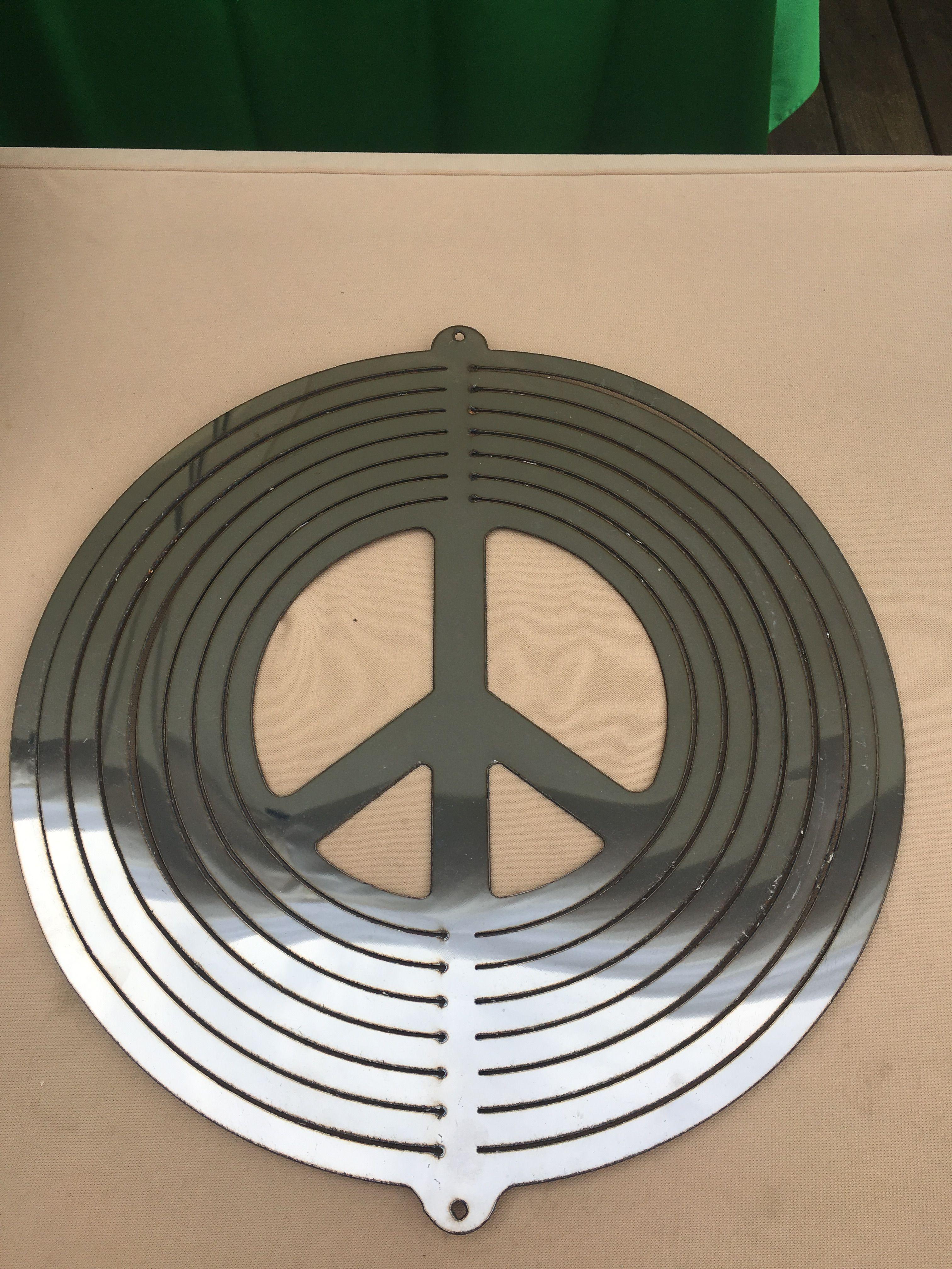 Peace Sign Company Logo - Contact us @www.mrmetalworks.com Handmade Peace Sign Stainless Steel ...
