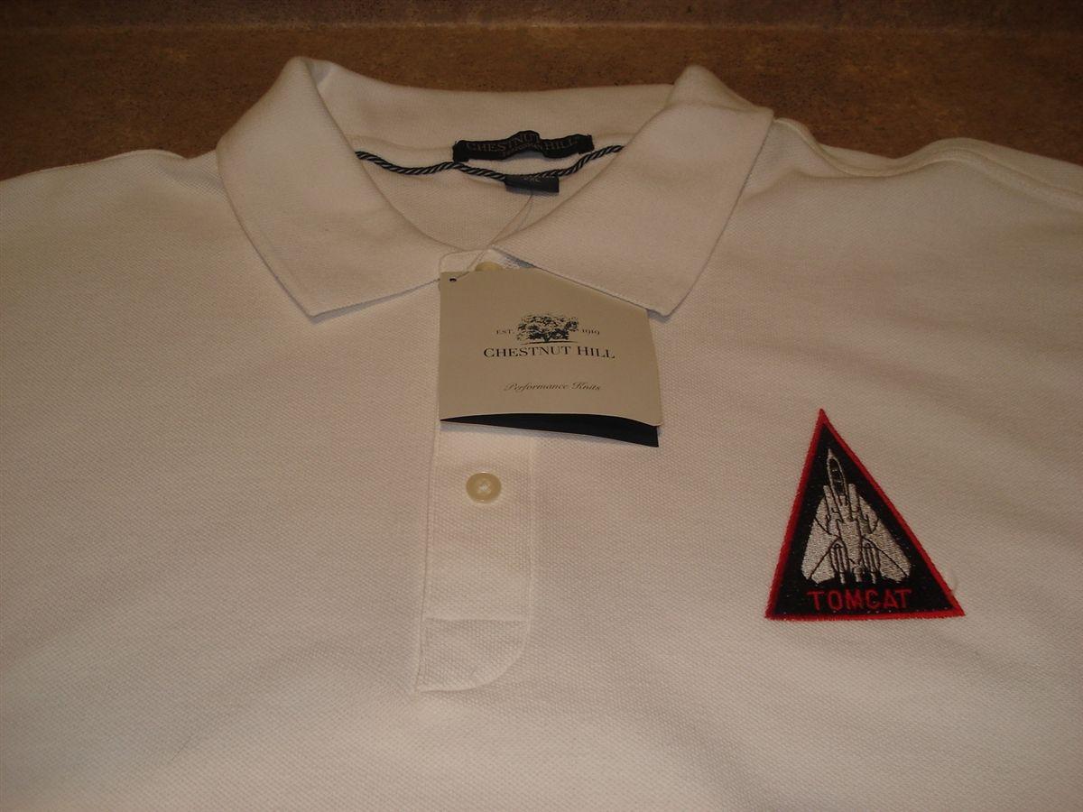 Shirt Triangle Logo - F-14 Tomcat - Triangle Logo, Embroidered Polo Shirt
