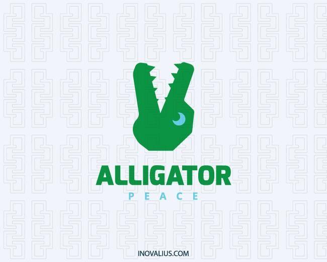 Peace Sign Company Logo - Alligator Peace Logo Design | Inovalius