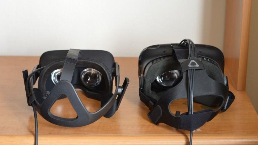 Vive HTC Logo - The back of the Rift has the HTC Vive logo. While the back of the ...