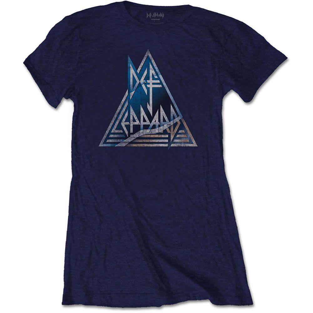 Shirt Triangle Logo - Def Leppard Ladies Triangle Logo T Shirt