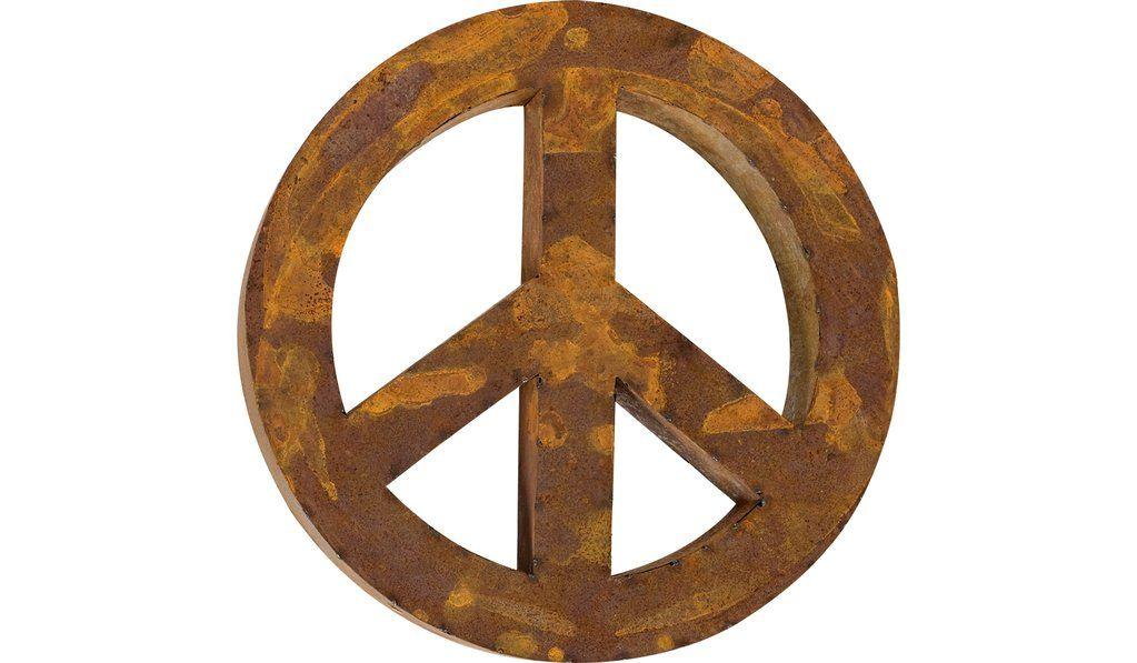 Peace Sign Company Logo - Reclaimed Tin 'Peace' Sign 10 Backless