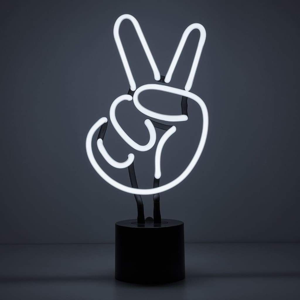 Peace Sign Company Logo - Peace Neon Desk Light. Amped & Co®