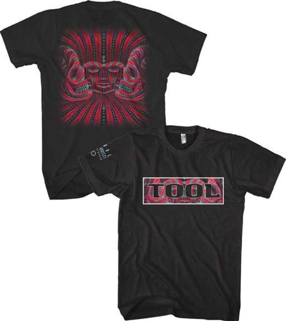 Red and Black Band Logo - Tool T-shirt - Three Red Faces Logo