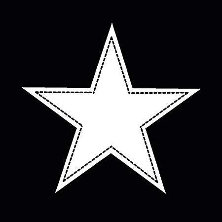 Black Star in Circle Logo - Napkins Simple Star black Star White on black / Design 33 x 33 CM