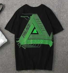 Shirt Triangle Logo - Unisex Printed Circuit Board Triangle Logo R-Collar PALACE Cotton T ...