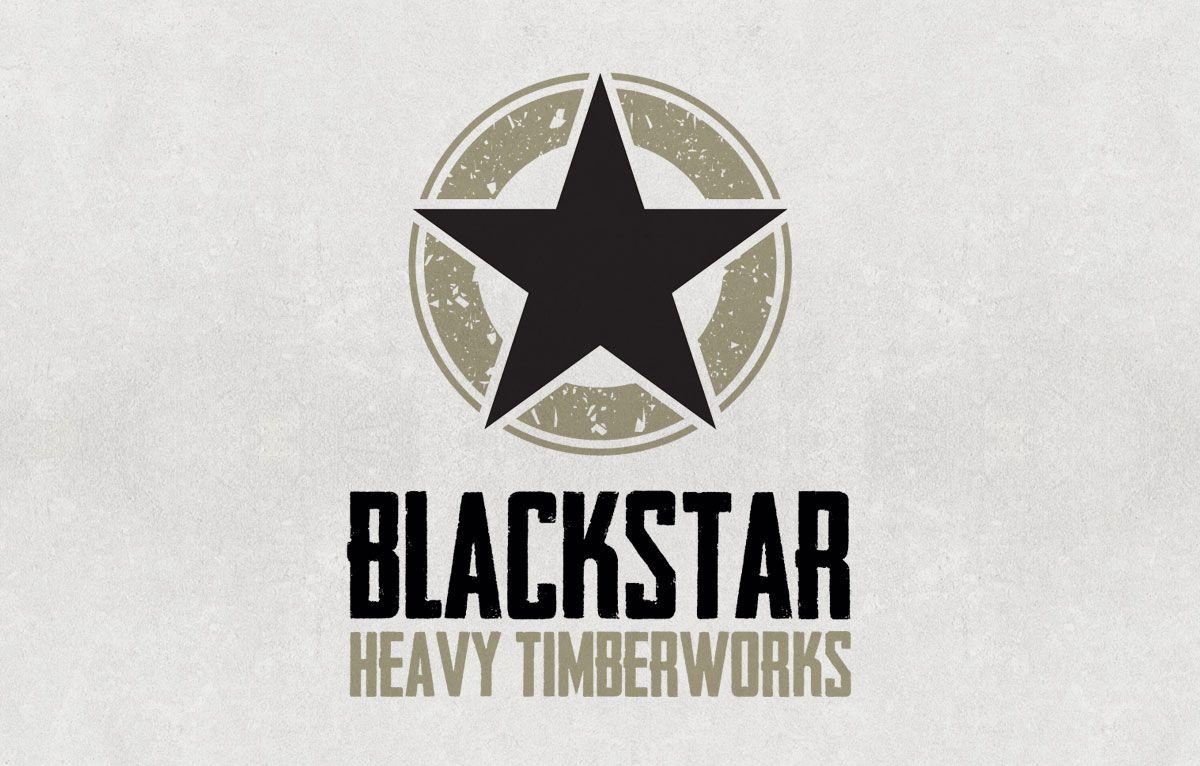 Black Star with Circle around Logo - Division Design | Blackstar Timber Logo Design