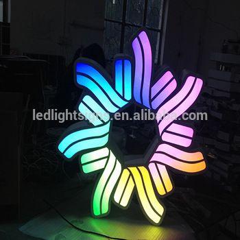 Peace Sign Company Logo - Special Design Metal Acrylic Led Channel Letters Outdoor Lighted