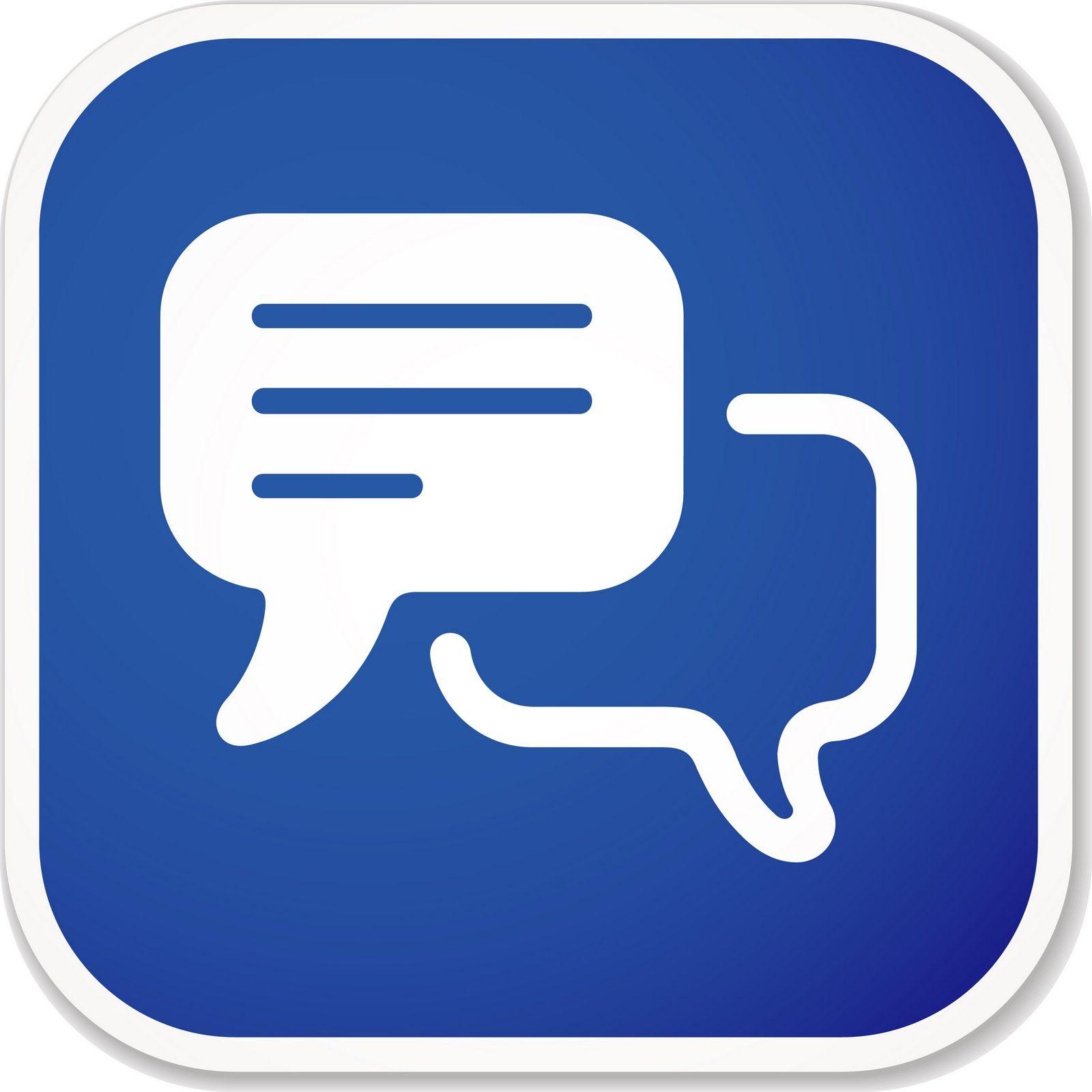 chat apps with blue logo