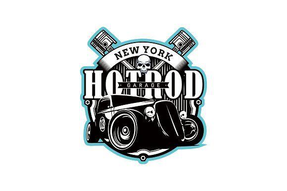 Vintage Hot Rod Logo - Classic Car Garage Logo ~ Logo Templates ~ Creative Market