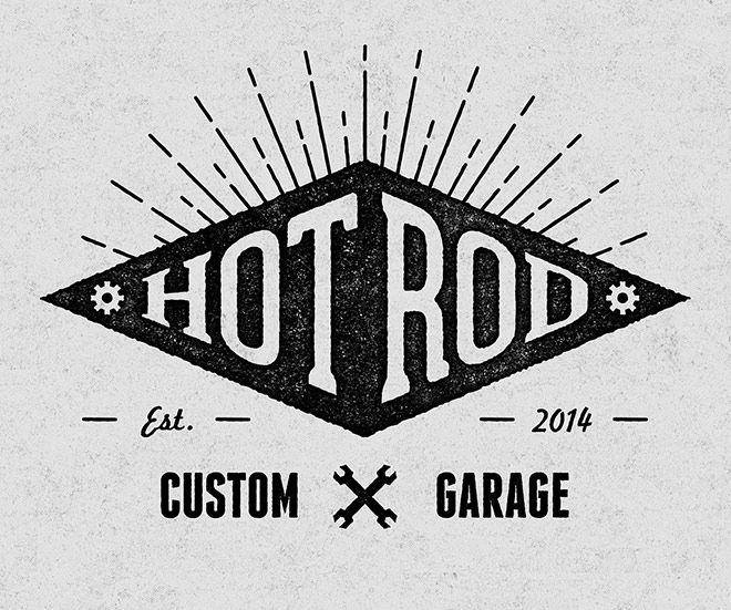 Hot Rod Logo - Three Ways to Add Textures to Vintage Logos & Type Designs