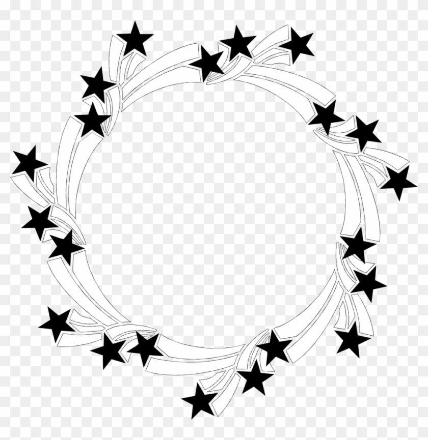 Black Star in Circle Logo - Star Border Clip Art Black Clipart Black And White Border