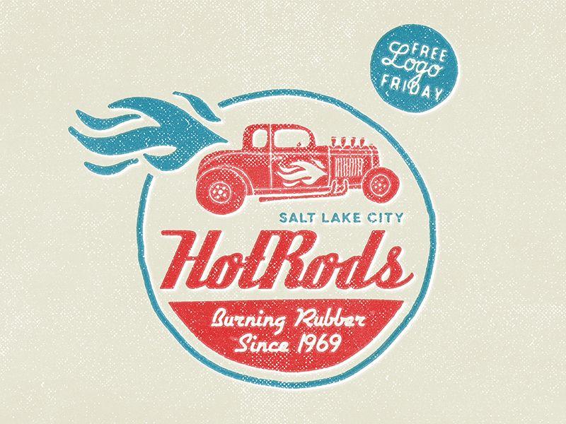 Vintage Hot Rod Logo - HotRods - Free Logo Friday by Ian Barnard | Dribbble | Dribbble