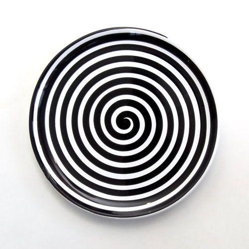 Black and White Swirl Logo - Black Swirl Plates — Giardini Di Sole