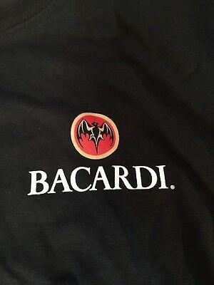Bacardi Rum Bat Logo - MEN'S BACARDI BLACK T Shirt Rum Bat Logo Size Medium Short Sleeve