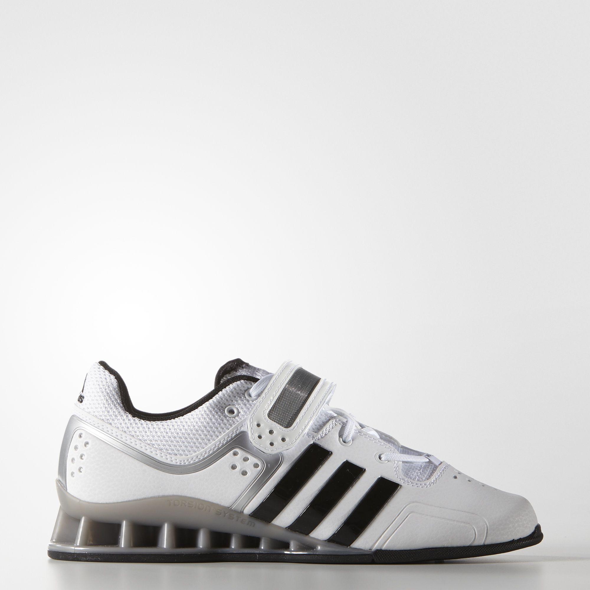 Adidas Weightlifting Logo - Adidas adiPower Weightlifting Shoes Core White Core Black Tech Grey