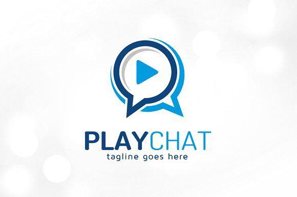 Google Chat Logo - Live Stream Media Player Logo ~ Logo Templates ~ Creative Market
