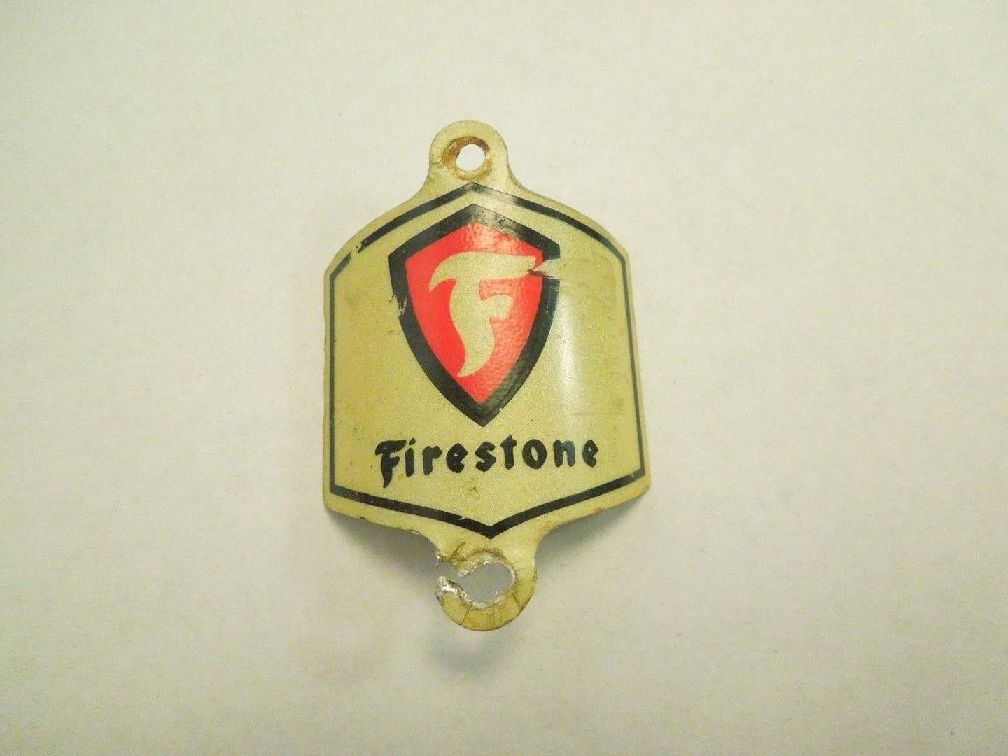 Firestone F Shield Logo - Vintage Firestone Bicycle Head Badge Emblem 