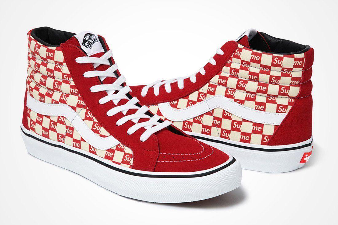 Red Checkered Vans Logo - Supreme X Vans Checker Logo Pack - Sneaker Freaker