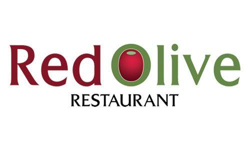 Red and White Circle Restaurant Logo - Red Olive Restaurant Logo - Red Olive