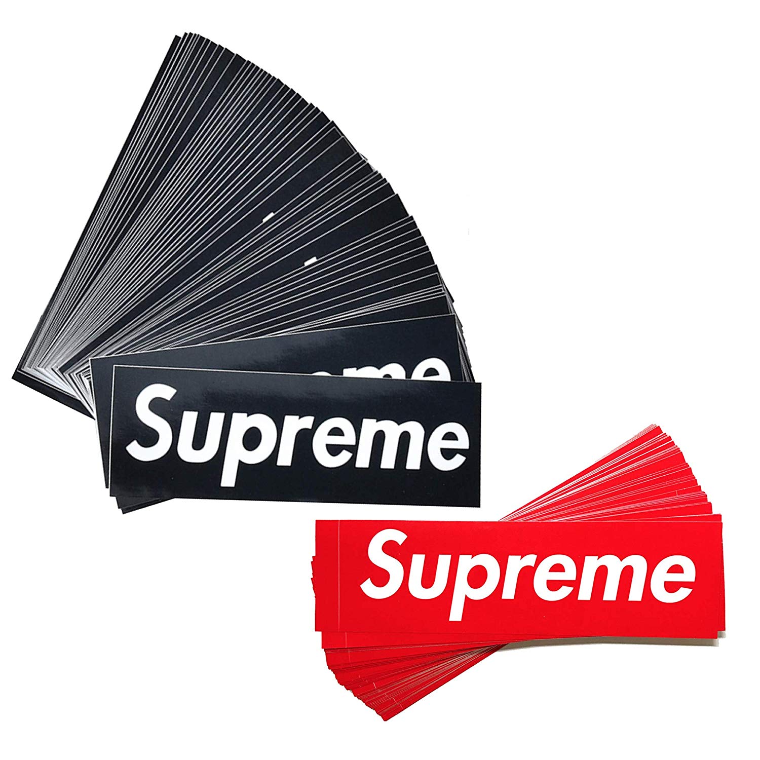 Black Gray and Red Logo - Xorastra 100 Pack Supreme Box Logo Sticker, Classic