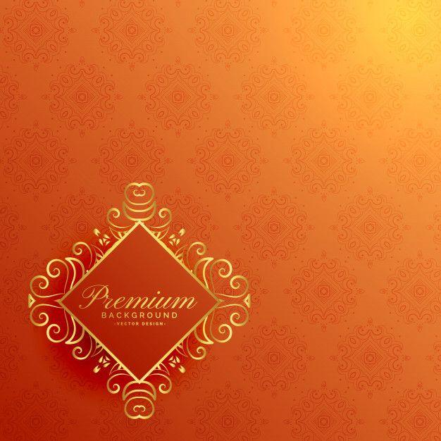 Gold and Orange Logo - Stylish orange golden invitation background Vector | Free Download