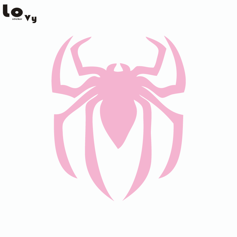 Pink Spider Logo - Detail Feedback Questions about Super Hero Spiderman Silhouette Wall ...