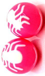 Pink Spider Logo - Pink End Balls Acrylic Replacement 1.6mm Spider Logo Screw On 5mm