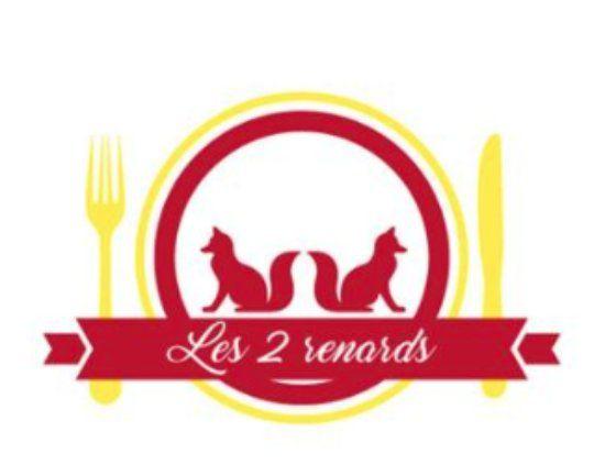 Red and White Circle Restaurant Logo - Les 2 Renards, Beaumont Sur Sarthe Reviews, Phone