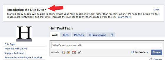 Become a Fan On Facebook Logo - Facebook 'Like Button' Replaces 'Become A Fan' | HuffPost