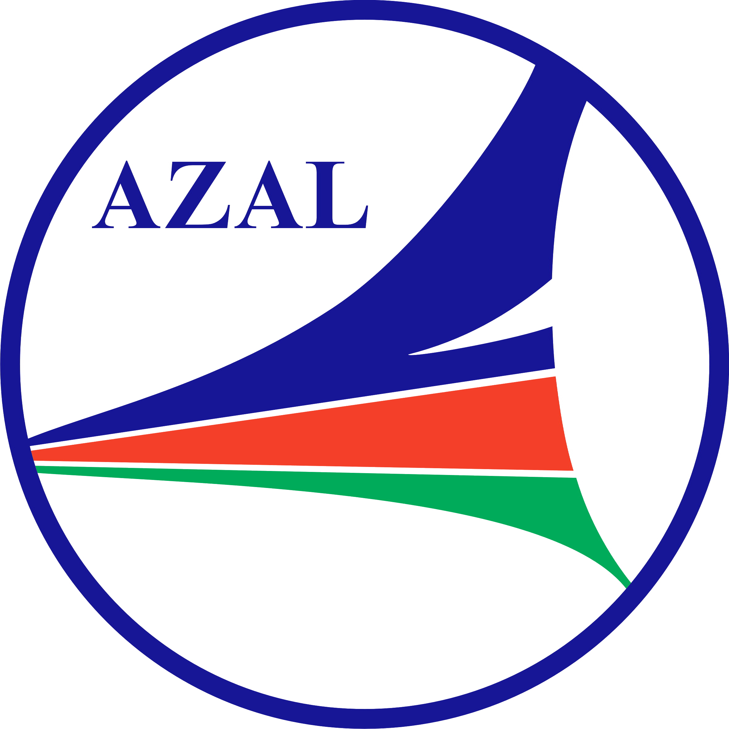 Blue Circle Airline Logo - Azal Azerbaijan Airlines Logo Logo Finder