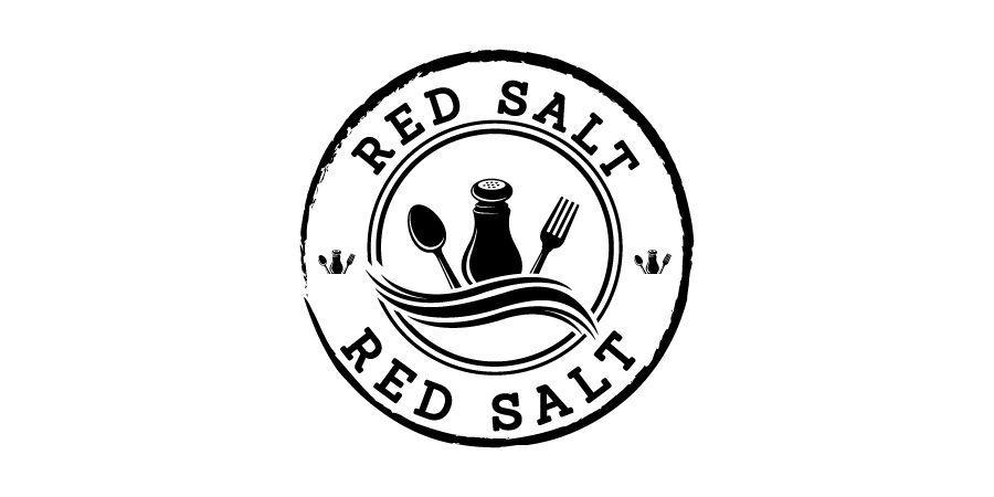Red and White Circle Restaurant Logo - Modern, Professional, Restaurant Logo Design for Red Salt