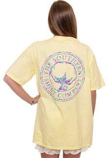 Simply Southern Company Logo - Southern Shirt Company Flower Logo Short Sleeve T Shirt In Yellow