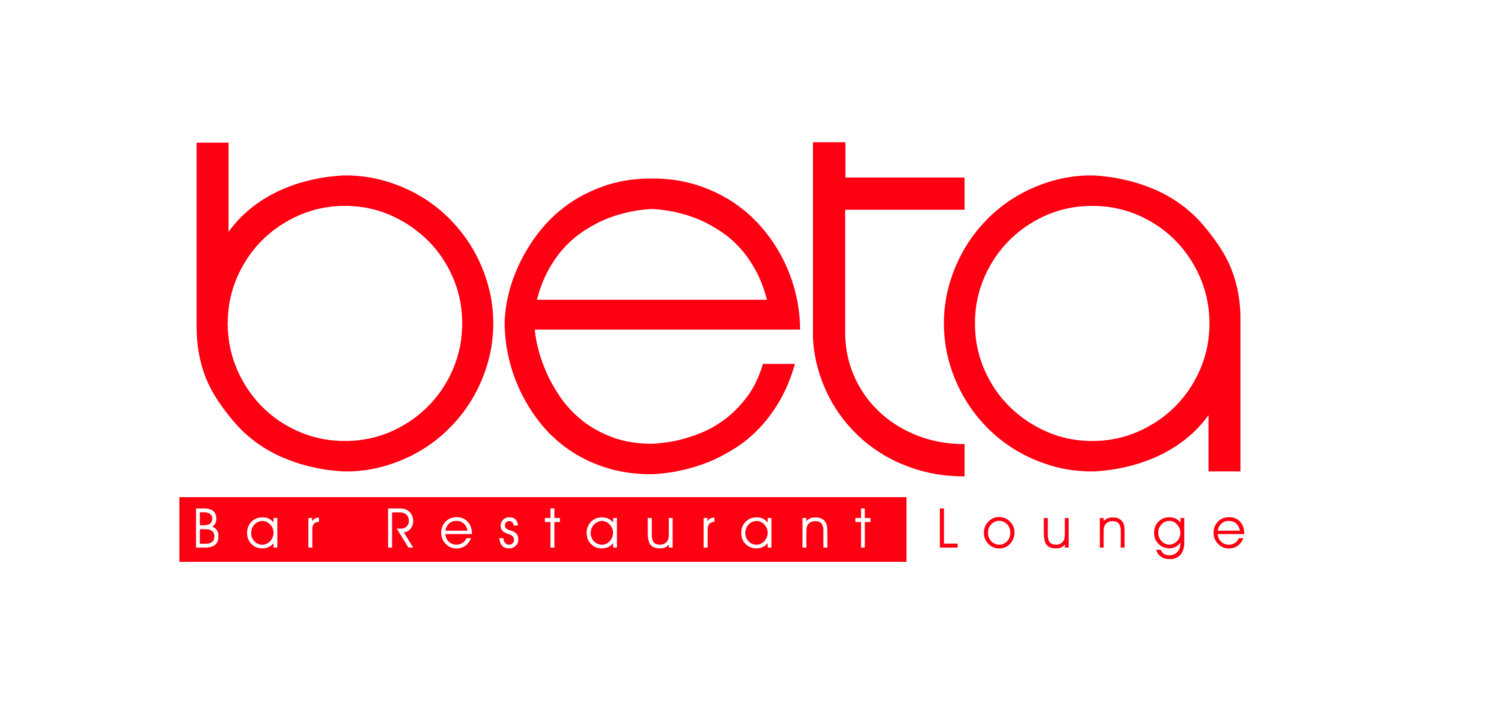 Red and White Circle Restaurant Logo - Beta Lounge