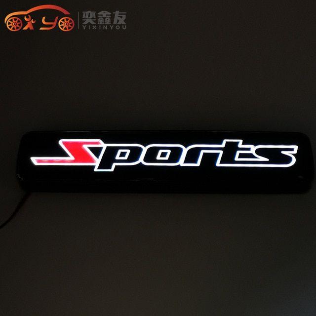 Mazda Racing Logo - YIXINYOU 50PCS/LOT Front Grill LED Sports Racing Logo Badge Emblem ...