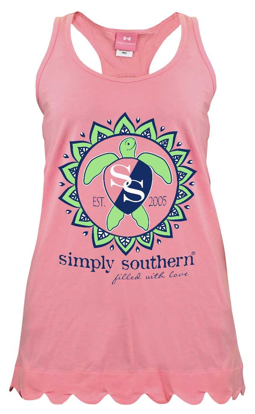 Simply Southern Company Logo - Simply Southern Preppy Collection Turtle Logo Tank Top for Women