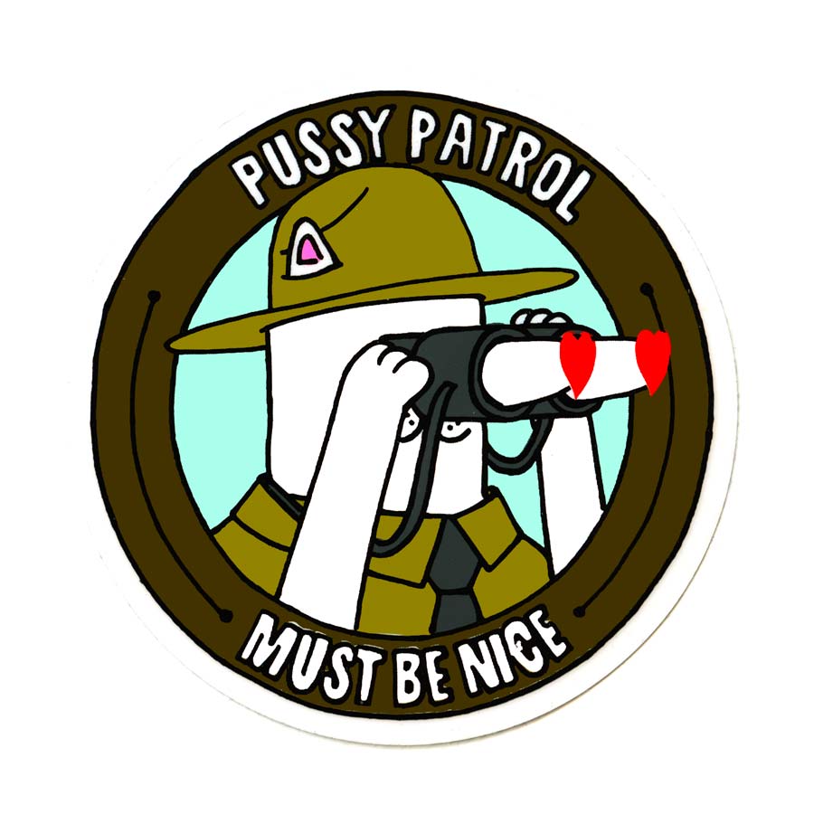 Rip N Dip Logo - Rip N Dip Pussy Patrol Sticker 3' x 3'